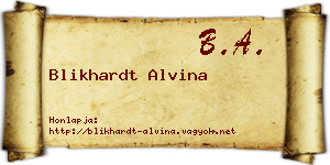 Blikhardt Alvina névjegykártya